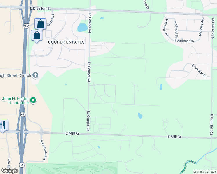 map of restaurants, bars, coffee shops, grocery stores, and more near 3924 East Windsmore Drive in Springfield