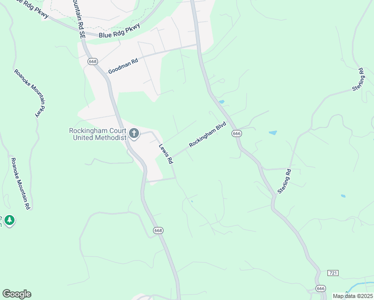 map of restaurants, bars, coffee shops, grocery stores, and more near 4100 Rockingham Boulevard in Roanoke