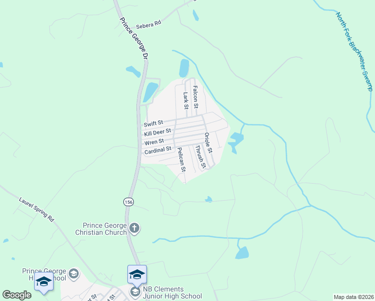 map of restaurants, bars, coffee shops, grocery stores, and more near 155 Bluejay Street in Prince George