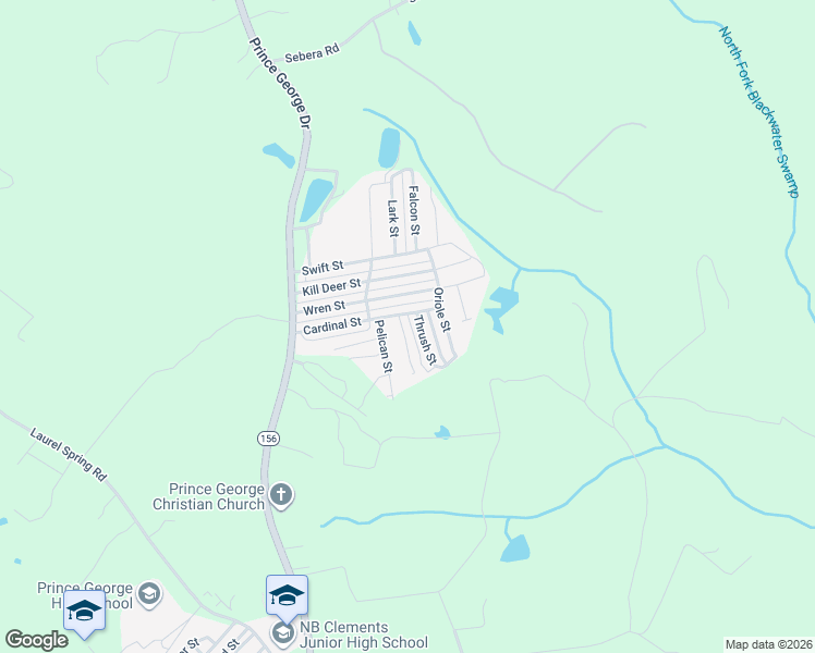 map of restaurants, bars, coffee shops, grocery stores, and more near 155 Bluejay Street in Prince George