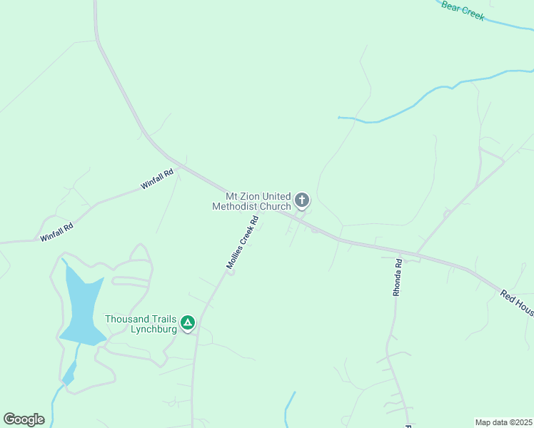 map of restaurants, bars, coffee shops, grocery stores, and more near 5555 Red House Road in Rustburg