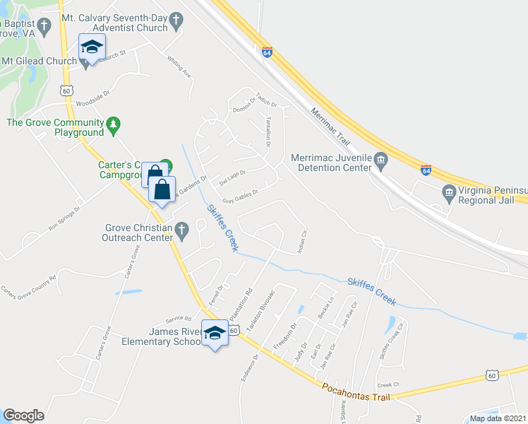 map of restaurants, bars, coffee shops, grocery stores, and more near 130 Indian Circle in Williamsburg