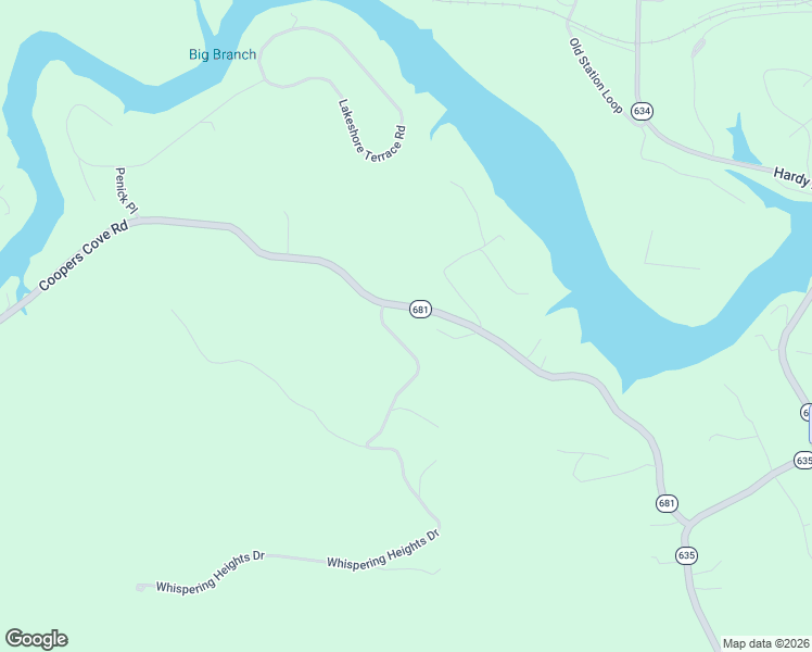 map of restaurants, bars, coffee shops, grocery stores, and more near 3647 Coopers Cove Road in Hardy