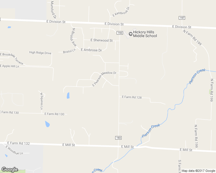 map of restaurants, bars, coffee shops, grocery stores, and more near 4570 East Fox Run Drive in Springfield