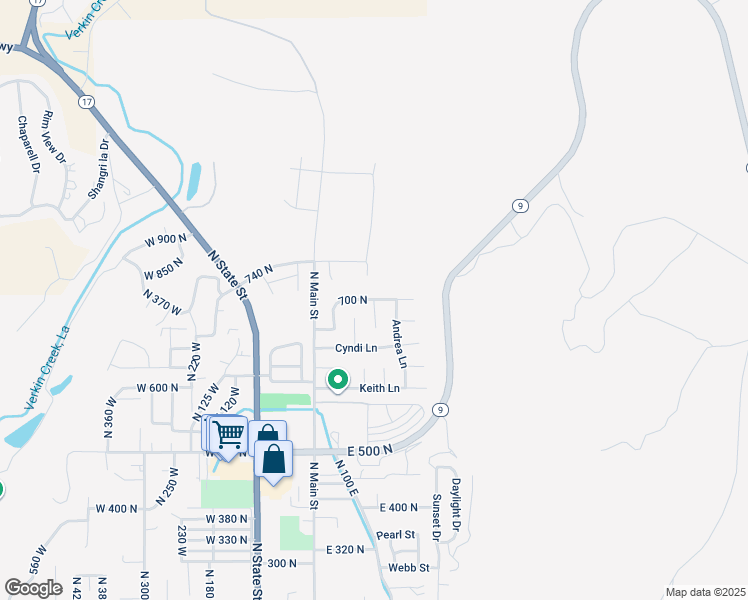 map of restaurants, bars, coffee shops, grocery stores, and more near 699 110 East in La Verkin