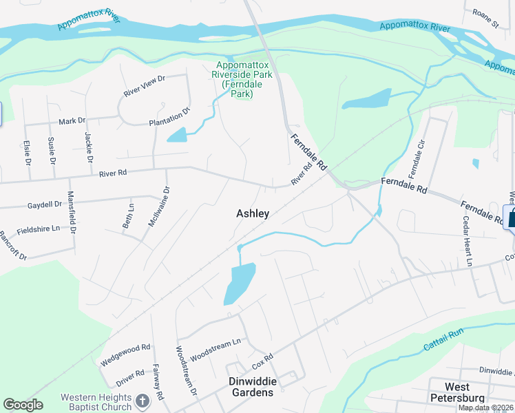 map of restaurants, bars, coffee shops, grocery stores, and more near in Ashley