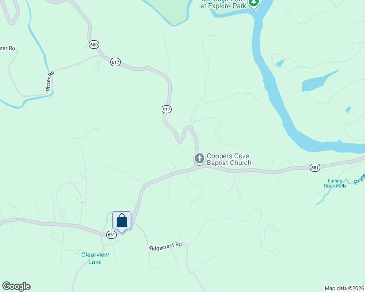 map of restaurants, bars, coffee shops, grocery stores, and more near 5215 Tamworth Ln in Roanoke