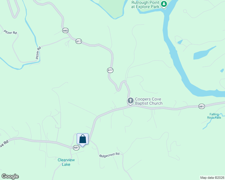 map of restaurants, bars, coffee shops, grocery stores, and more near 5215 Tamworth Ln in Roanoke