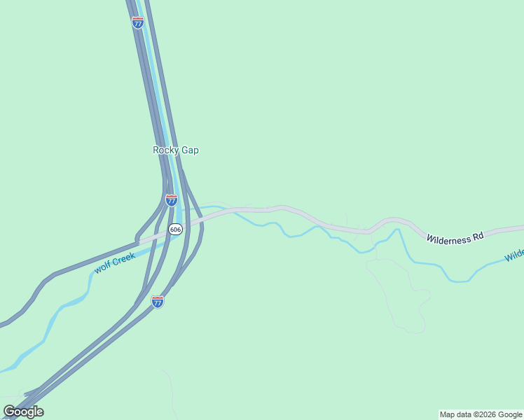 map of restaurants, bars, coffee shops, grocery stores, and more near Wilderness Road in Bastian