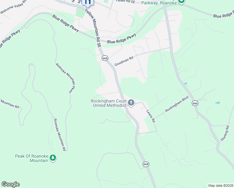 map of restaurants, bars, coffee shops, grocery stores, and more near 4527 Yellow Mountain Rd in Roanoke