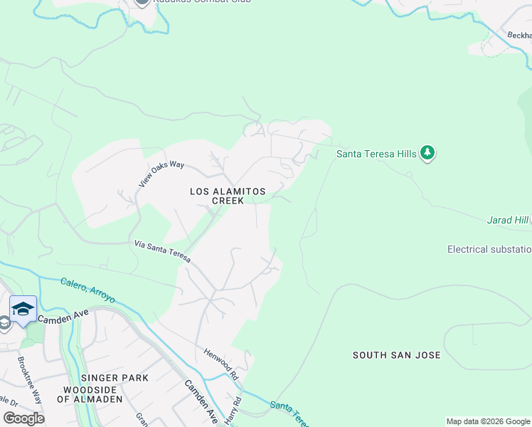 map of restaurants, bars, coffee shops, grocery stores, and more near 20793 Vista Loma in San Jose