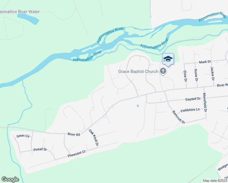 map of restaurants, bars, coffee shops, grocery stores, and more near 3902 Fawn Court in Petersburg