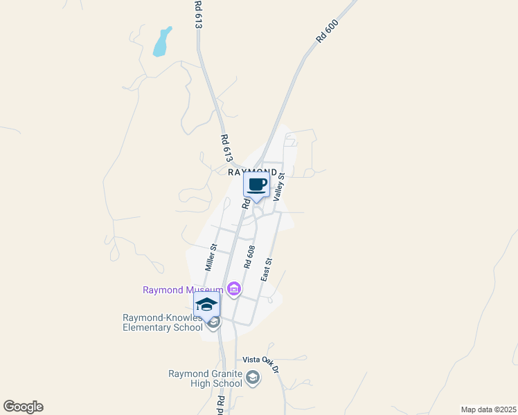 map of restaurants, bars, coffee shops, grocery stores, and more near 32281 Front Street in Raymond