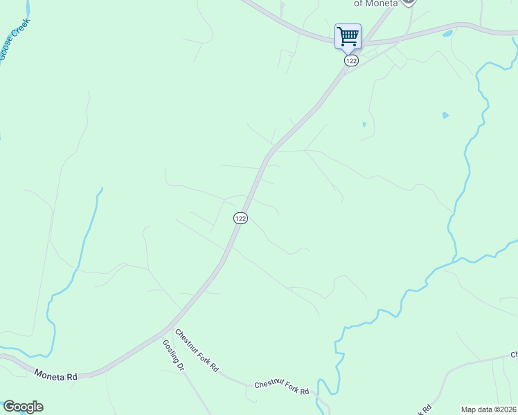 map of restaurants, bars, coffee shops, grocery stores, and more near 8942 Moneta Road in Bedford