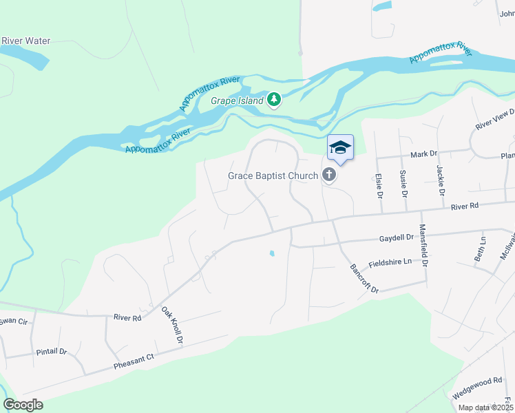 map of restaurants, bars, coffee shops, grocery stores, and more near 3904 West Autumn Drive in Petersburg