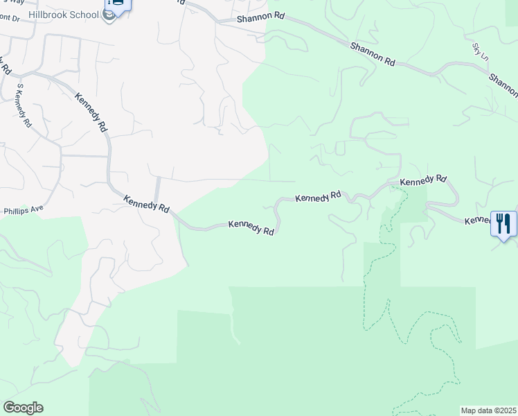 map of restaurants, bars, coffee shops, grocery stores, and more near 15651 Kennedy Road in Los Gatos