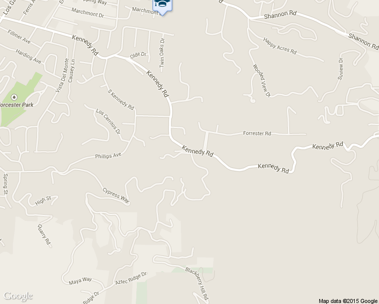 map of restaurants, bars, coffee shops, grocery stores, and more near 16158 Kennedy Road in Los Gatos