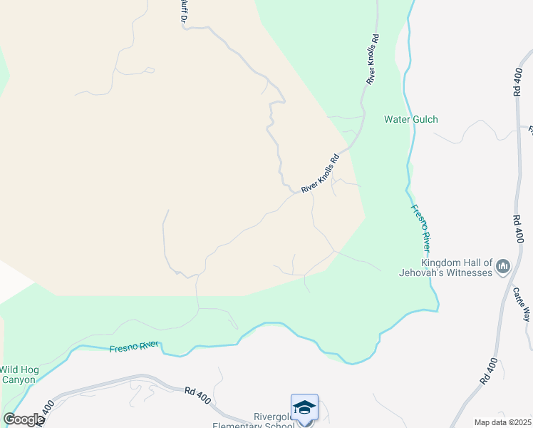 map of restaurants, bars, coffee shops, grocery stores, and more near River Knolls Road in Madera County