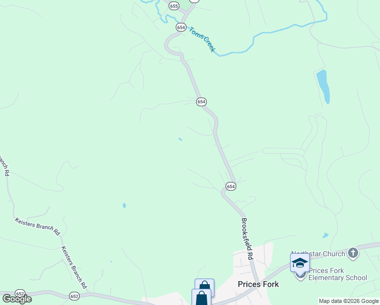 map of restaurants, bars, coffee shops, grocery stores, and more near 3202 Mathews Lane in Blacksburg