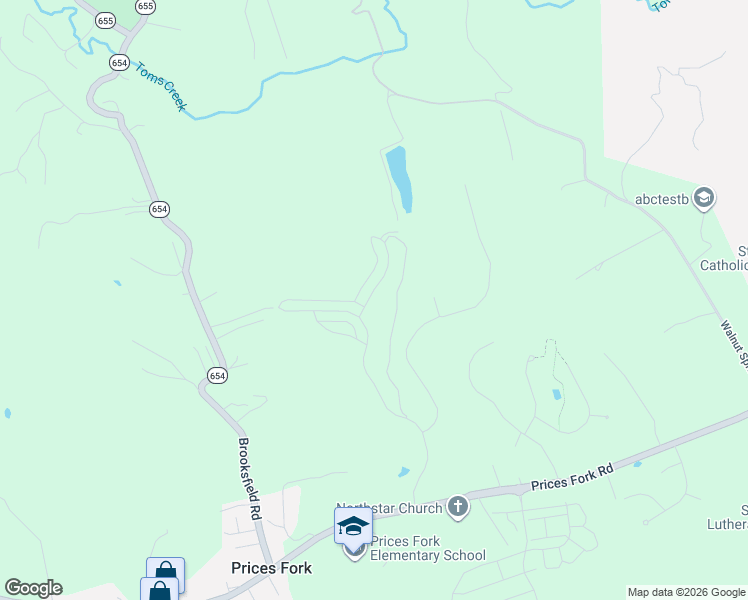 map of restaurants, bars, coffee shops, grocery stores, and more near 1875 Stratford View Drive in Blacksburg