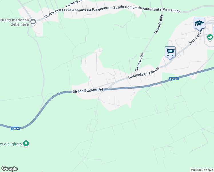 map of restaurants, bars, coffee shops, grocery stores, and more near Contrada Cozzarelli in Province of Syracuse