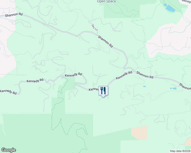map of restaurants, bars, coffee shops, grocery stores, and more near 17220 Fawndale Drive in Los Gatos