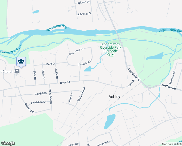 map of restaurants, bars, coffee shops, grocery stores, and more near 24512 Lake Drive in Petersburg
