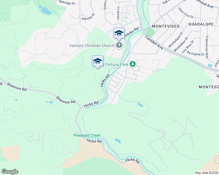 map of restaurants, bars, coffee shops, grocery stores, and more near 1855 Sycamore Creek in San Jose
