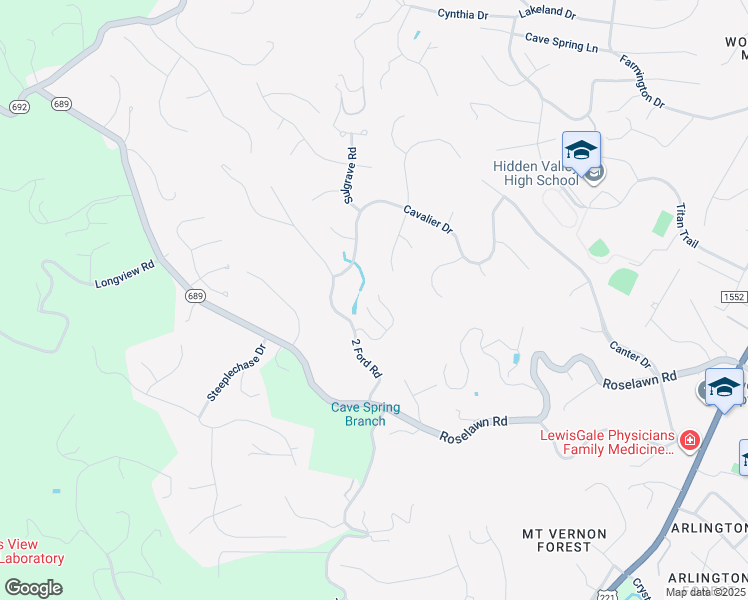 map of restaurants, bars, coffee shops, grocery stores, and more near 6068 Roycroft Drive in Roanoke