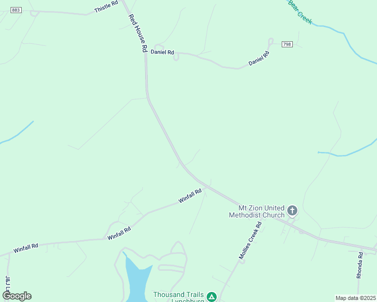 map of restaurants, bars, coffee shops, grocery stores, and more near 5034 Red House Road in Rustburg