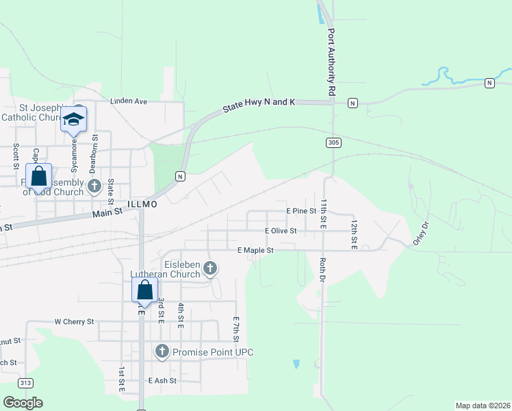 map of restaurants, bars, coffee shops, grocery stores, and more near 212 7th Street East in Scott City