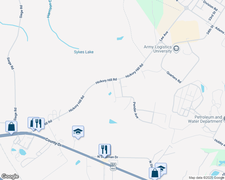 map of restaurants, bars, coffee shops, grocery stores, and more near 2136 Breckenridge Avenue in Petersburg