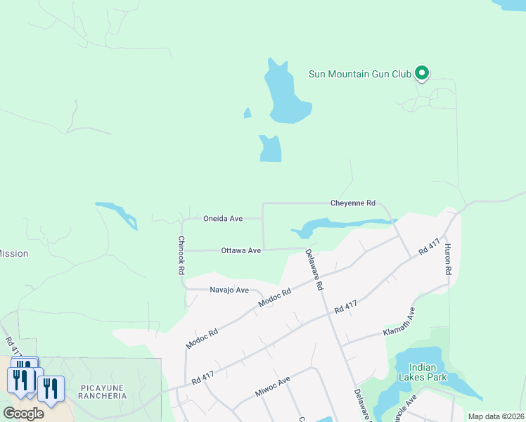 map of restaurants, bars, coffee shops, grocery stores, and more near 32471 Chickasaw Road in Coarsegold