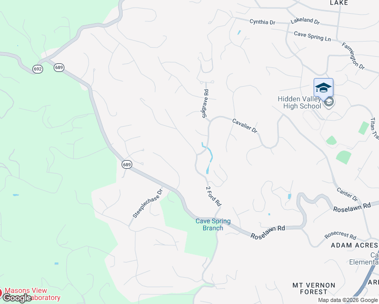 map of restaurants, bars, coffee shops, grocery stores, and more near 5901-5997 State Route 690 in Cave Spring