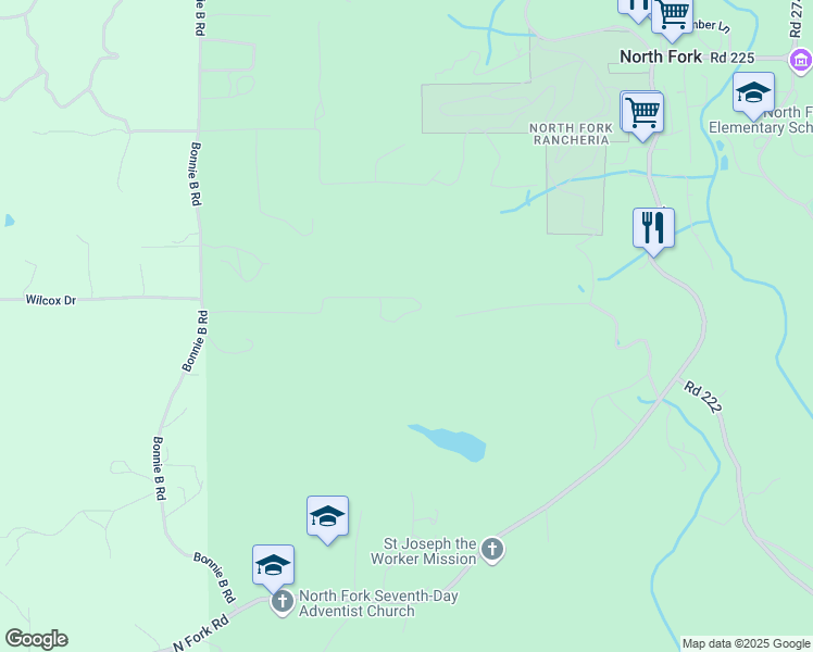 map of restaurants, bars, coffee shops, grocery stores, and more near 56440 Wild Plum Lane in North Fork