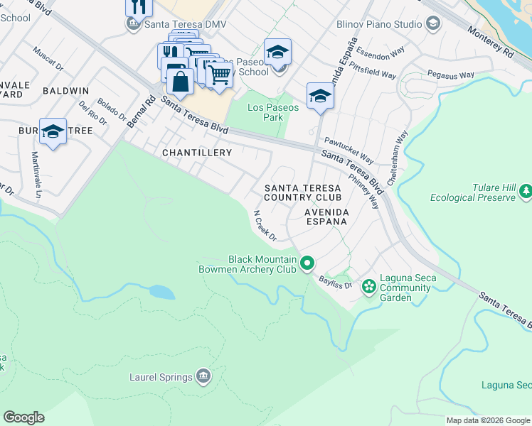 map of restaurants, bars, coffee shops, grocery stores, and more near 231 Tolin Court in San Jose