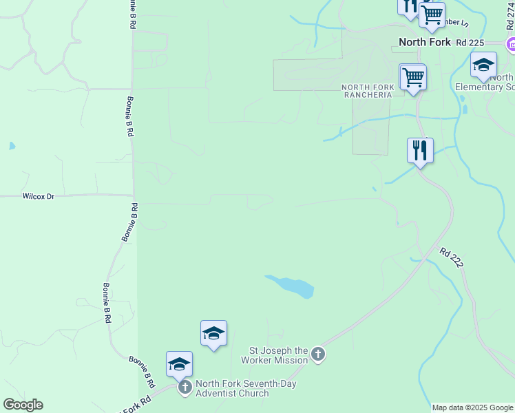 map of restaurants, bars, coffee shops, grocery stores, and more near 56440 Wild Plum Lane in North Fork