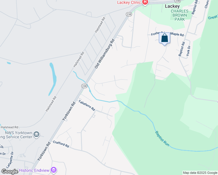 map of restaurants, bars, coffee shops, grocery stores, and more near 208 Sonshine Way in Yorktown