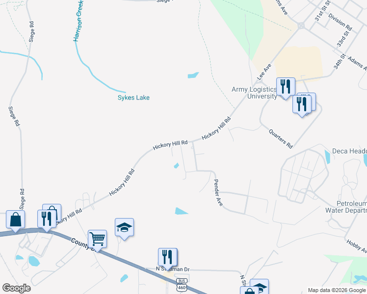 map of restaurants, bars, coffee shops, grocery stores, and more near 2139 Breckenridge Avenue in Petersburg