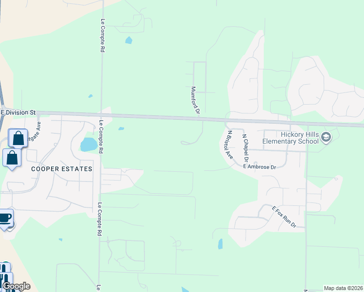 map of restaurants, bars, coffee shops, grocery stores, and more near 4156 East State Highway Yy in Springfield
