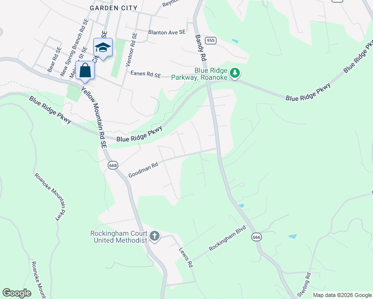 map of restaurants, bars, coffee shops, grocery stores, and more near 4830 State Route 903 in Roanoke