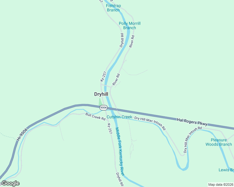 map of restaurants, bars, coffee shops, grocery stores, and more near River Road in Hyden