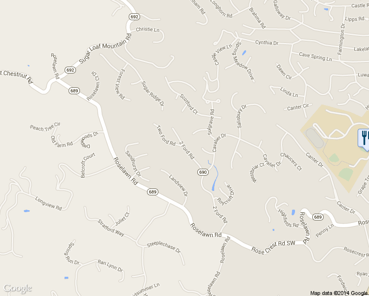 map of restaurants, bars, coffee shops, grocery stores, and more near 5997 State Route 690 in Cave Spring