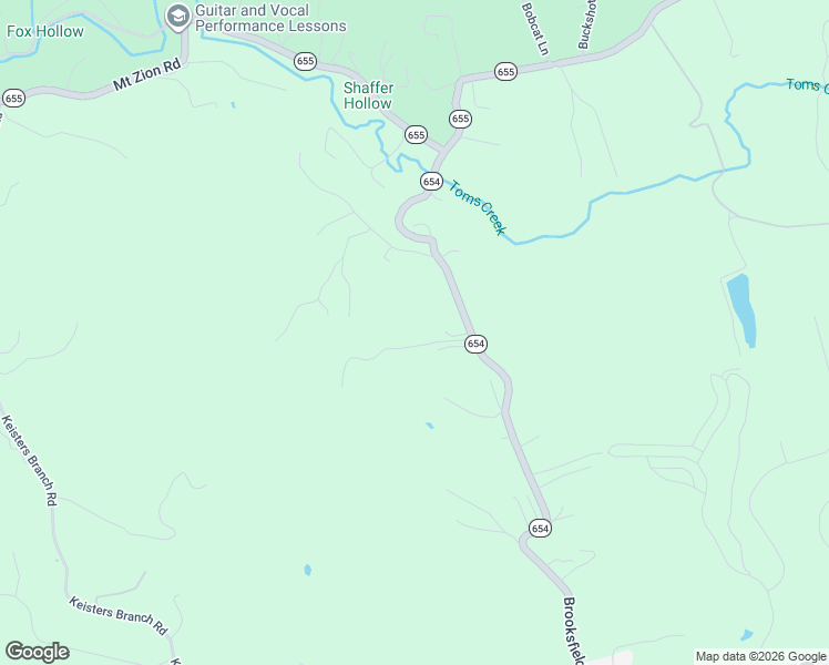 map of restaurants, bars, coffee shops, grocery stores, and more near 2181 Olinger Road in Blacksburg