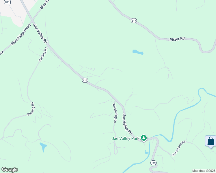 map of restaurants, bars, coffee shops, grocery stores, and more near 3656 Jae Valley Road in Roanoke