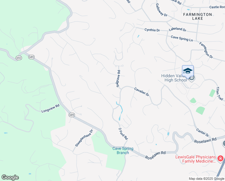 map of restaurants, bars, coffee shops, grocery stores, and more near 6035 Wimbledon Court in Cave Spring