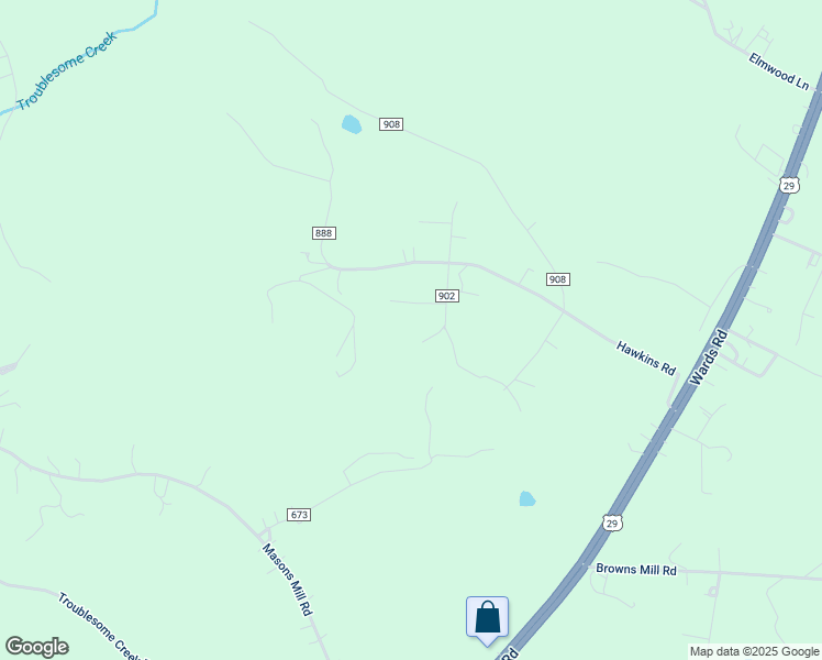 map of restaurants, bars, coffee shops, grocery stores, and more near 135 Charlotte Drive in Evington