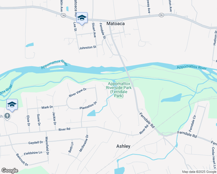 map of restaurants, bars, coffee shops, grocery stores, and more near 4032 Moss Point Drive in Petersburg