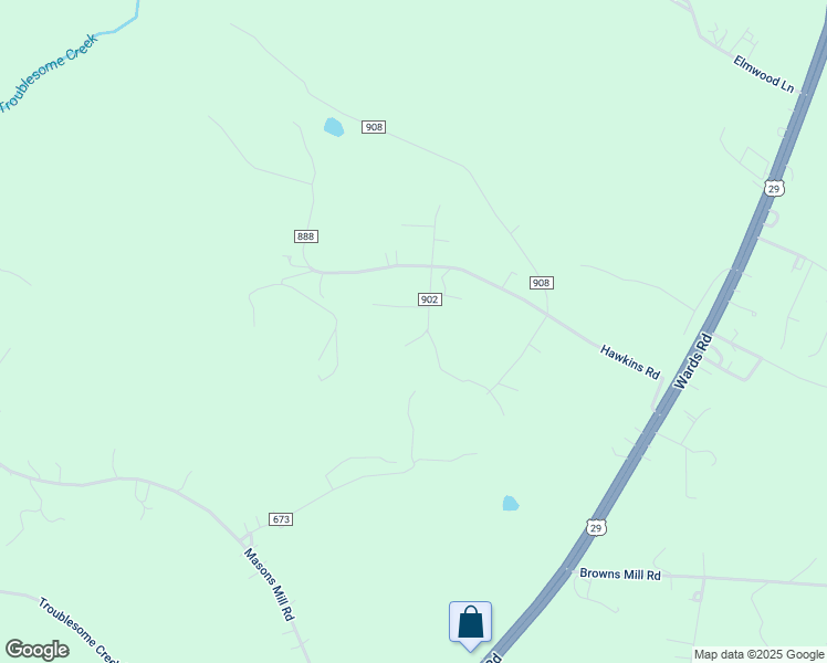 map of restaurants, bars, coffee shops, grocery stores, and more near 135 Charlotte Drive in Evington