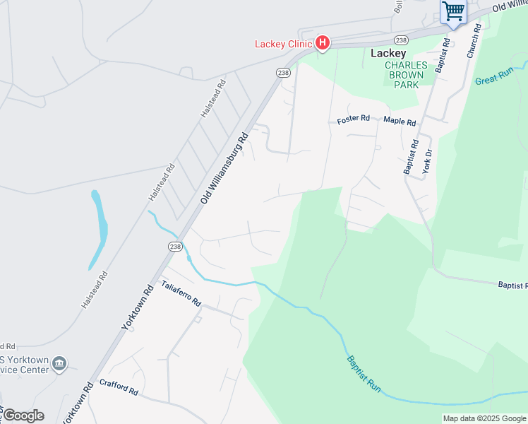 map of restaurants, bars, coffee shops, grocery stores, and more near 713 Dogwood Road in Yorktown